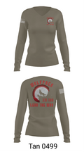 331 TRS / FLT 154 WOLFPACK 75262694 Women's Long Sleeve V-neck Shirt - 77