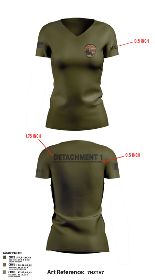 Womens Short Sleeve Vneck Shirt, Detachment 1, Air Force, Teamtime, Team time, sublimation, custom sports apparel, team uniforms, spirit wear, spiritwear, sports uniforms, custom shirts, team store, custom team store, fundraiser sports, apparel fundraiser
