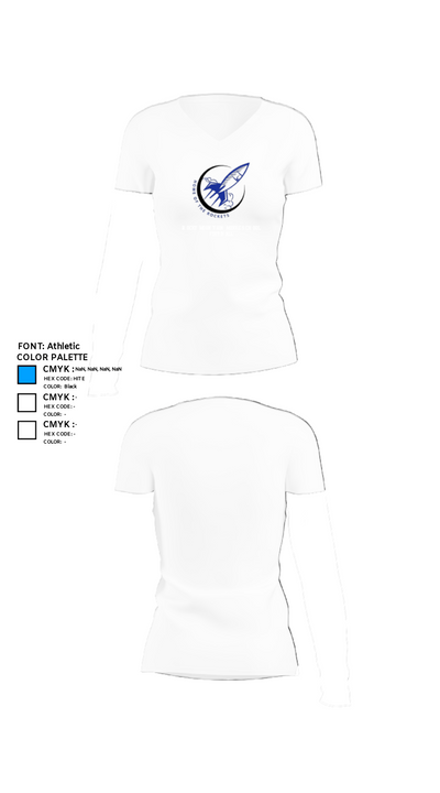 Rocky Mountain Middle School Football 60306289 Women's Short Sleeve V-neck Shirt - 18