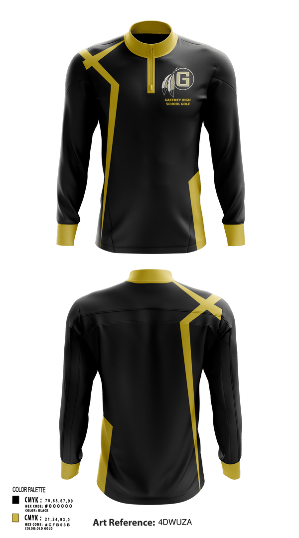 Quarter Zip Jacket, Gaffney High School Golf, Golf, Teamtime, Team time, sublimation, custom sports apparel, team uniforms, spirit wear, spiritwear, sports uniforms, custom shirts, team store, custom team store, fundraiser sports, apparel fundraiser