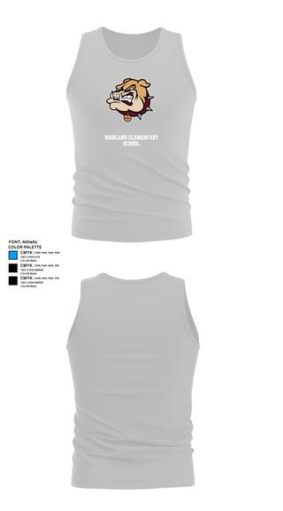 Tank Top, Highland Elementary School, Spirit Store, Teamtime, Team time, sublimation, custom sports apparel, team uniforms, spirit wear, spiritwear, sports uniforms, custom shirts, team store, custom team store, fundraiser sports, apparel fundraiser