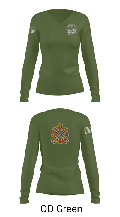 978th MP Comapny 22657542 Women's Long Sleeve V-neck Shirt - 57
