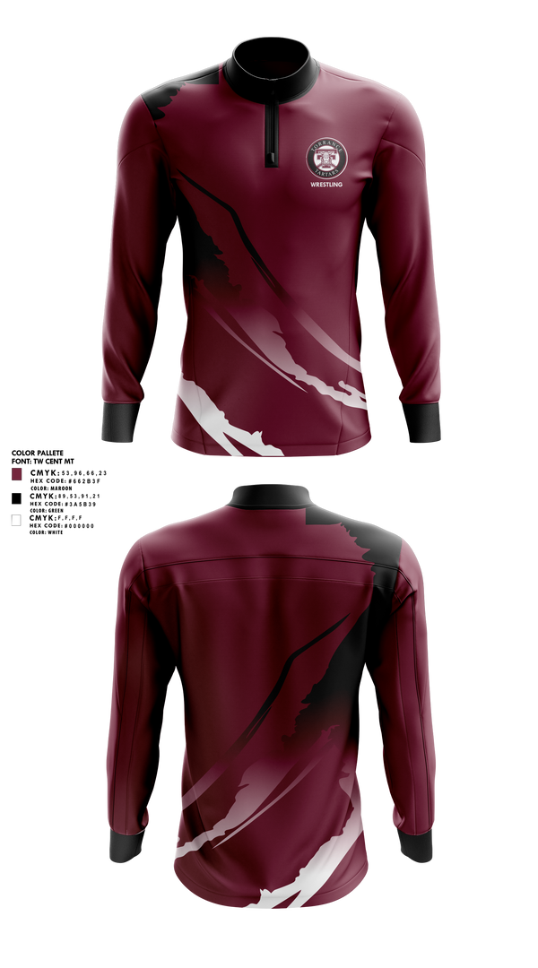 Quarter Zip Jacket, Torrance High School, Wrestling, Teamtime, Team time, sublimation, custom sports apparel, team uniforms, spirit wear, spiritwear, sports uniforms, custom shirts, team store, custom team store, fundraiser sports, apparel fundraiser