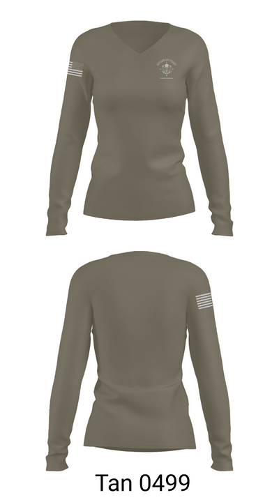 Bossier Police Violent Crimes 94724304 Women's Long Sleeve V-neck Shirt -1 73