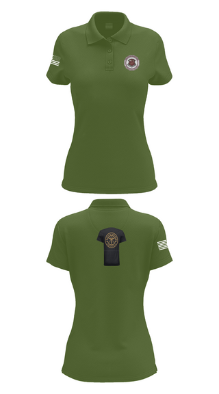 Womens Short Sleeve Performance Polo, BOLC 187TH, Army, Teamtime, Team time, sublimation, custom sports apparel, team uniforms, spirit wear, spiritwear, sports uniforms, custom shirts, team store, custom team store, fundraiser sports, apparel fundraiser