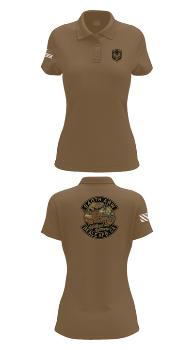 940 Air Refueling Wing 53360157 Women's Short Sleeve Performance Polo  - 15