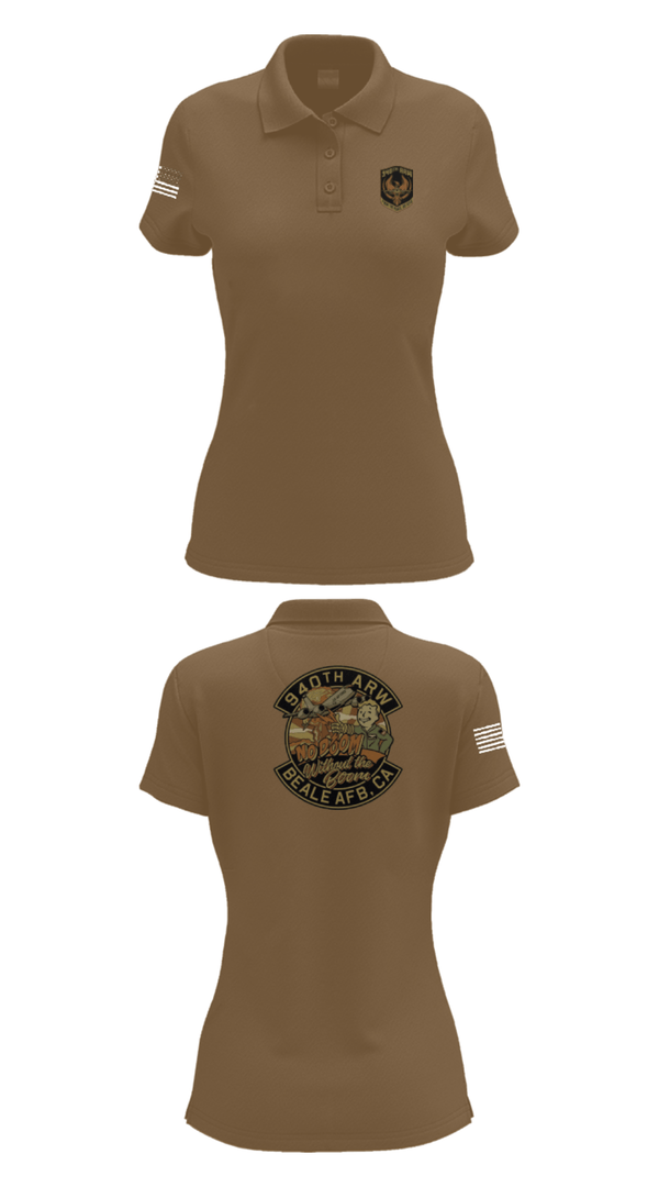 Women's Short Sleeve Performance Polo, 940 Air Refueling Wing, , Teamtime, Team time, sublimation, custom sports apparel, team uniforms, spirit wear, spiritwear, sports uniforms, custom shirts, team store, custom team store, fundraiser sports, apparel fundraiser