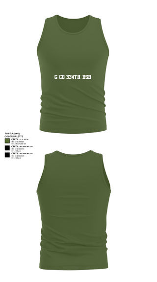 Tank Top, G Co 334th BSB, National Guard, Teamtime, Team time, sublimation, custom sports apparel, team uniforms, spirit wear, spiritwear, sports uniforms, custom shirts, team store, custom team store, fundraiser sports, apparel fundraiser