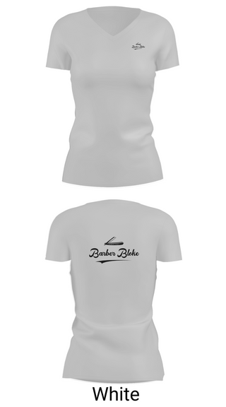Womens Short Sleeve Vneck Shirt, Barber Bloke, , Teamtime, Team time, sublimation, custom sports apparel, team uniforms, spirit wear, spiritwear, sports uniforms, custom shirts, team store, custom team store, fundraiser sports, apparel fundraiser