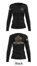 MC CUSTOM FRAMING LLC 87834909 Women's Long Sleeve V-neck Shirt - 35