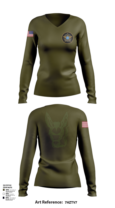 Lowndes County Sheriff’s Office Special Operations Division 52350448 Women's Long Sleeve V-neck Shirt - 103