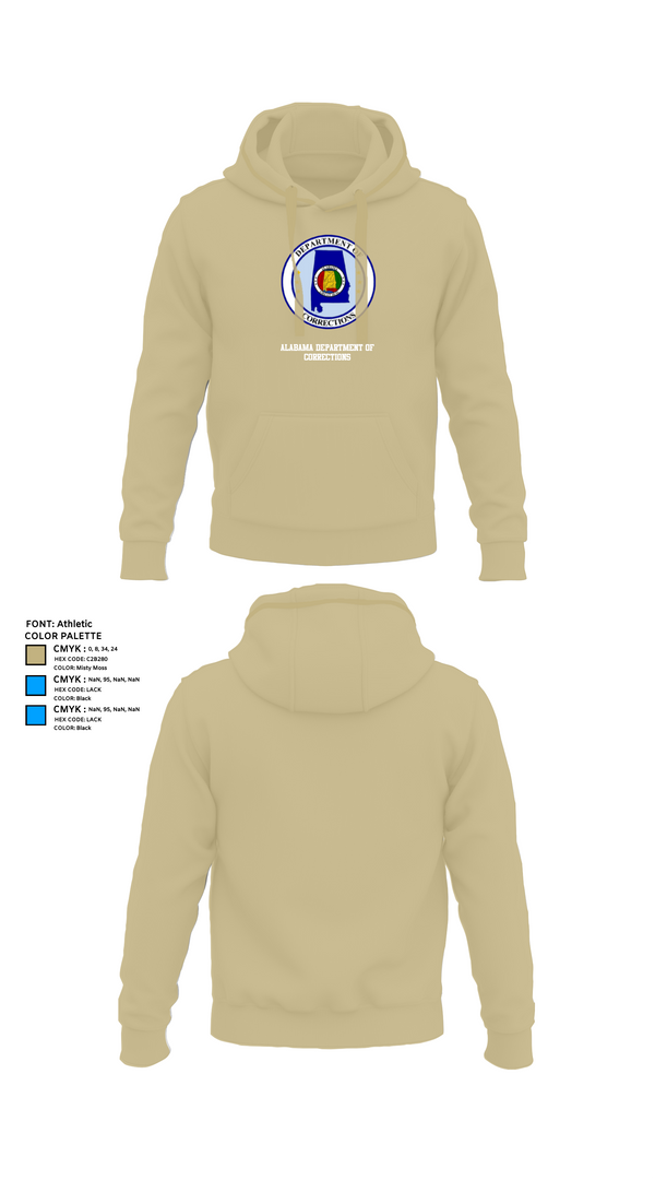 Hoodie, Alabama Department of Corrections, Police, Teamtime, Team time, sublimation, custom sports apparel, team uniforms, spirit wear, spiritwear, sports uniforms, custom shirts, team store, custom team store, fundraiser sports, apparel fundraiser