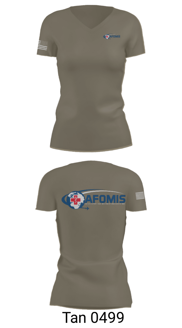 Women's Short Sleeve Vneck Shirt, AFOMIS, Air Force, Teamtime, Team time, sublimation, custom sports apparel, team uniforms, spirit wear, spiritwear, sports uniforms, custom shirts, team store, custom team store, fundraiser sports, apparel fundraiser