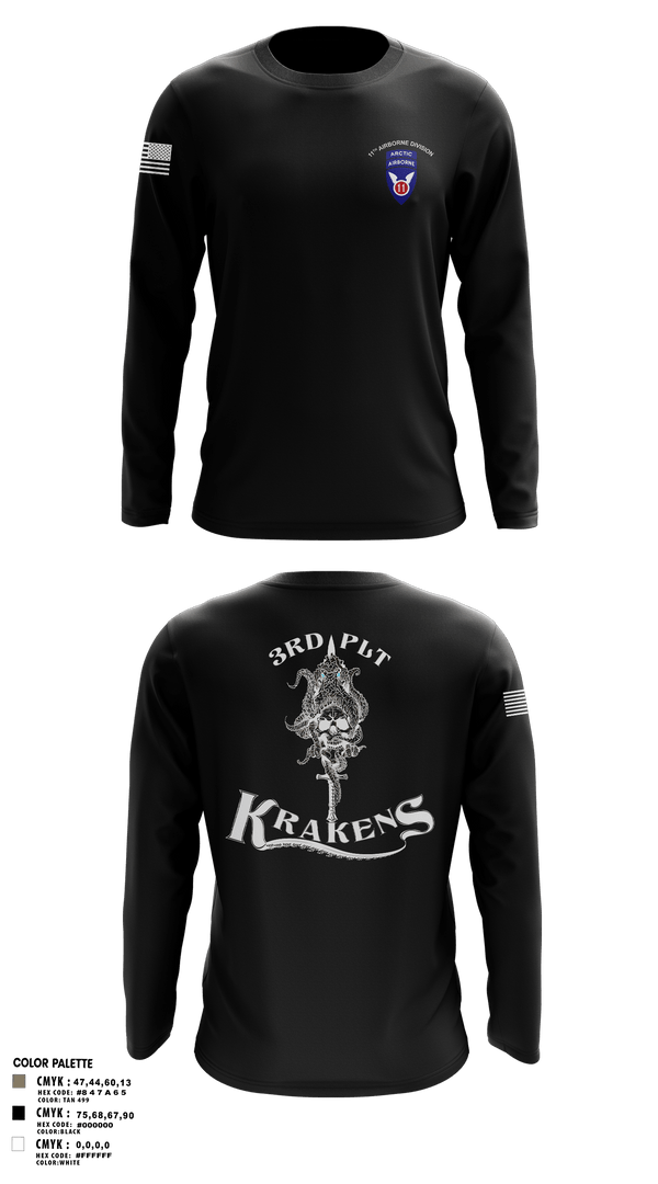 Long Sleeve Performance Shirt, 3RD PLT95TH CBRN3rd plt, Army, Teamtime, Team time, sublimation, custom sports apparel, team uniforms, spirit wear, spiritwear, sports uniforms, custom shirts, team store, custom team store, fundraiser sports, apparel fundraiser