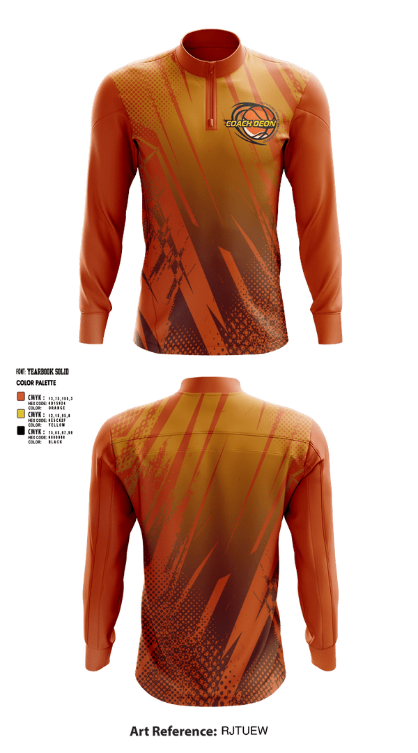 Quarter Zip Jacket, Coach Deon Fundamental Youth Basketball Training, Men's Basketball, Teamtime, Team time, sublimation, custom sports apparel, team uniforms, spirit wear, spiritwear, sports uniforms, custom shirts, team store, custom team store, fundraiser sports, apparel fundraiser