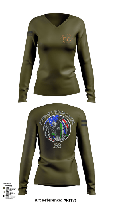 Eternal few le/ff mc 84606647 Women's Long Sleeve V-neck Shirt - 121