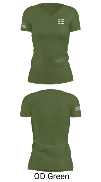 3d Civil Affairs Group 84470118 Women's Short Sleeve V-neck Shirt - 48