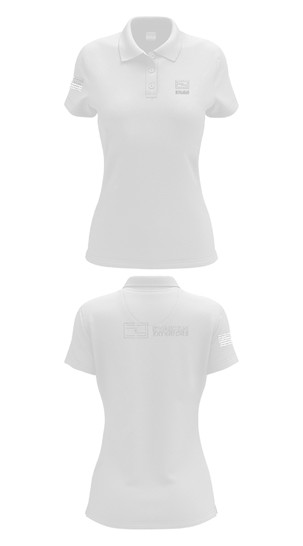 Womens Short Sleeve Performance Polo, EVAIDEN EXTERIORS, LLC, , Teamtime, Team time, sublimation, custom sports apparel, team uniforms, spirit wear, spiritwear, sports uniforms, custom shirts, team store, custom team store, fundraiser sports, apparel fundraiser
