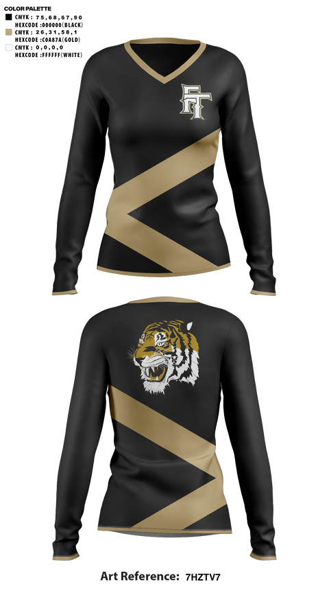 Womens Long Sleeve Vneck Shirt, Fort Towson Junior High School Cheer, Cheer, Teamtime, Team time, sublimation, custom sports apparel, team uniforms, spirit wear, spiritwear, sports uniforms, custom shirts, team store, custom team store, fundraiser sports, apparel fundraiser