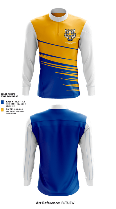 Burlington-Edison High School Bowling 12487564 Quarter Zip Jacket - 1