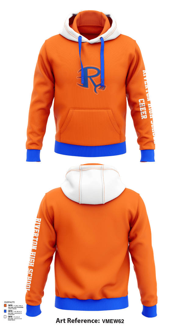 Hoodie, Riverton High School Cheer, Cheer, Teamtime, Team time, sublimation, custom sports apparel, team uniforms, spirit wear, spiritwear, sports uniforms, custom shirts, team store, custom team store, fundraiser sports, apparel fundraiser