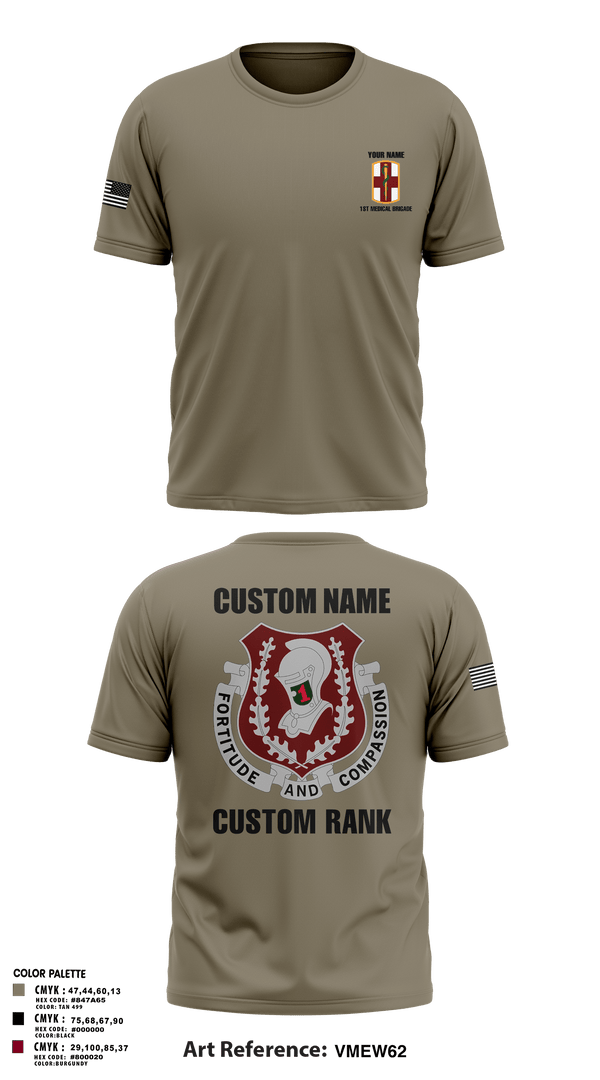 Old School Cotton Feel Shirt, 1st Medical Brigade, , Teamtime, Team time, sublimation, custom sports apparel, team uniforms, spirit wear, spiritwear, sports uniforms, custom shirts, team store, custom team store, fundraiser sports, apparel fundraiser