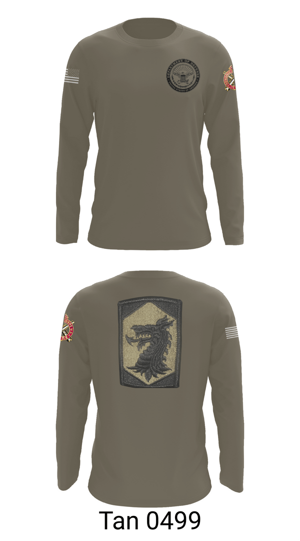 Long Sleeve Performance Shirt, 445 Chemical Company, National Guard, Teamtime, Team time, sublimation, custom sports apparel, team uniforms, spirit wear, spiritwear, sports uniforms, custom shirts, team store, custom team store, fundraiser sports, apparel fundraiser