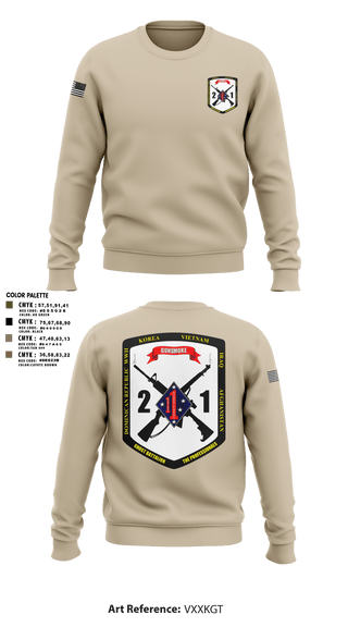 Crew Neck Sweatshirt, 2nd Battalion, 1st Marine Regiment, Marines, Teamtime, Team time, sublimation, custom sports apparel, team uniforms, spirit wear, spiritwear, sports uniforms, custom shirts, team store, custom team store, fundraiser sports, apparel fundraiser