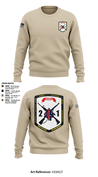 2nd Battalion, 1st Marine Regiment 96823879 Crew Neck Sweatshirt - 102