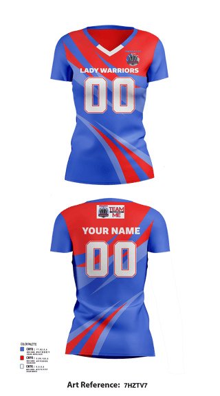 Womens Short Sleeve Vneck Shirt, Lady Warriors, Women's Volleyball, Teamtime, Team time, sublimation, custom sports apparel, team uniforms, spirit wear, spiritwear, sports uniforms, custom shirts, team store, custom team store, fundraiser sports, apparel fundraiser