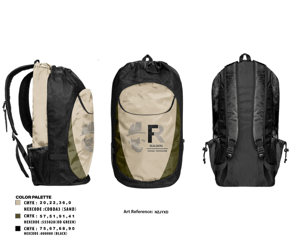 Gear Bag, FR BUILDERS, , Teamtime, Team time, sublimation, custom sports apparel, team uniforms, spirit wear, spiritwear, sports uniforms, custom shirts, team store, custom team store, fundraiser sports, apparel fundraiser