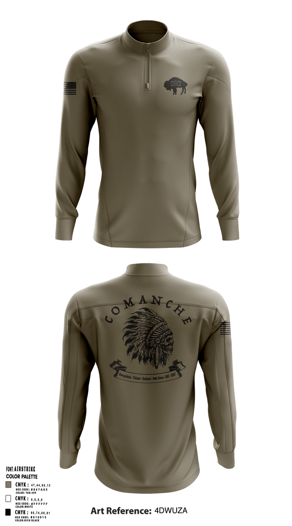 Quarter Zip Jacket, Charlie 1/25 Buffalo, , Teamtime, Team time, sublimation, custom sports apparel, team uniforms, spirit wear, spiritwear, sports uniforms, custom shirts, team store, custom team store, fundraiser sports, apparel fundraiser