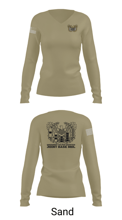 Doughboy Silver Chapter 49538479 Women's Long Sleeve V-neck Shirt - 92