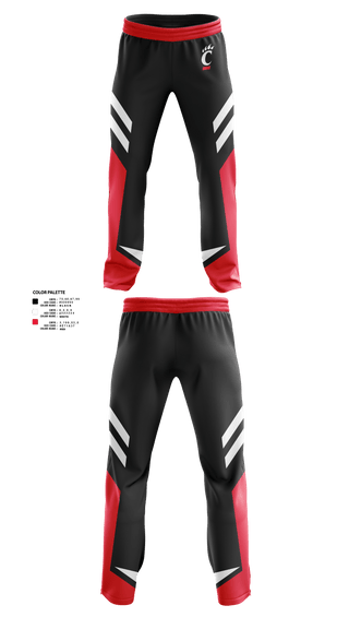 Sweatpants, University of Cincinnati Golf, Golf, Teamtime, Team time, sublimation, custom sports apparel, team uniforms, spirit wear, spiritwear, sports uniforms, custom shirts, team store, custom team store, fundraiser sports, apparel fundraiser