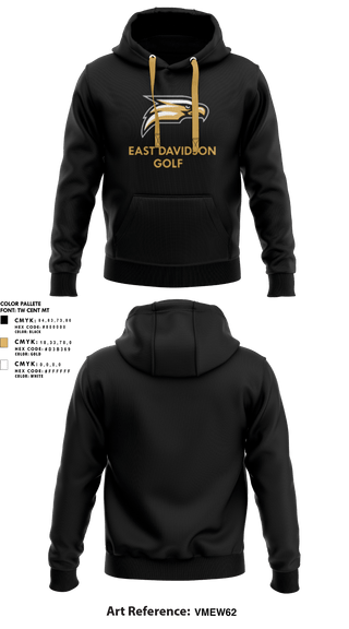 Hoodie, East Davidson High School Golf, Golf, Teamtime, Team time, sublimation, custom sports apparel, team uniforms, spirit wear, spiritwear, sports uniforms, custom shirts, team store, custom team store, fundraiser sports, apparel fundraiser