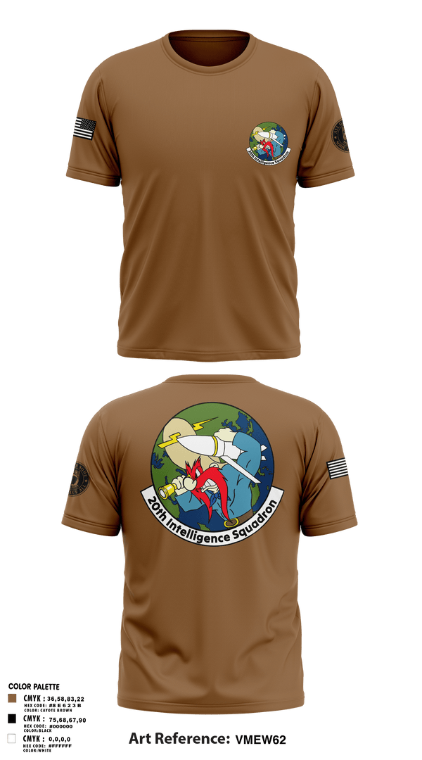 Short Sleeve Performance Shirt, 20th Intelligence Squadron, Air Force, Teamtime, Team time, sublimation, custom sports apparel, team uniforms, spirit wear, spiritwear, sports uniforms, custom shirts, team store, custom team store, fundraiser sports, apparel fundraiser