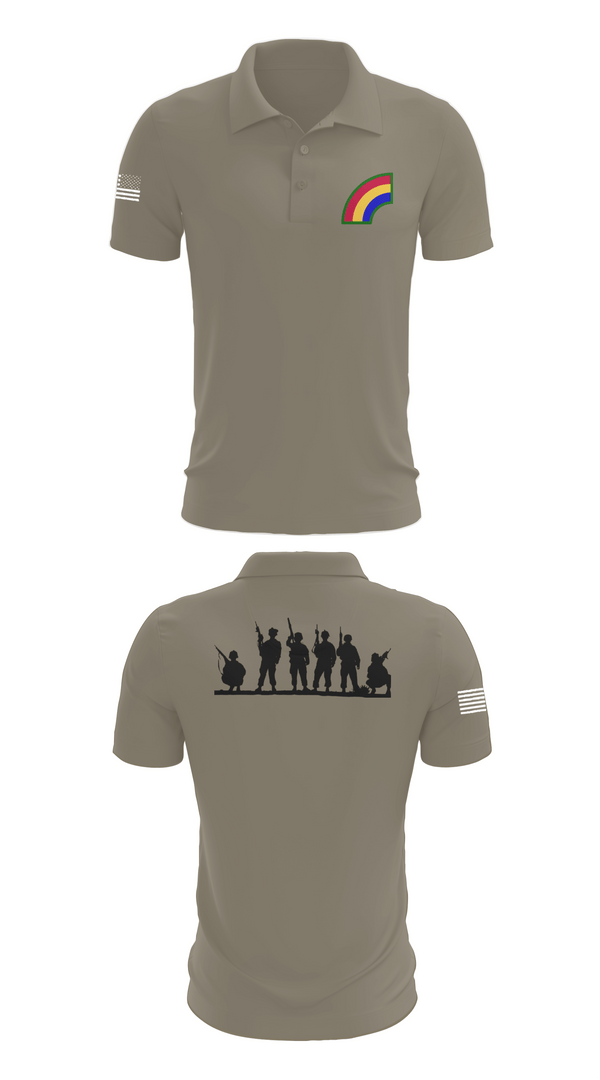 Short Sleeve Performance Polo, 42ND Infantry Division, Army, Teamtime, Team time, sublimation, custom sports apparel, team uniforms, spirit wear, spiritwear, sports uniforms, custom shirts, team store, custom team store, fundraiser sports, apparel fundraiser