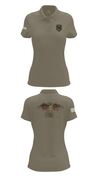 Women's Short Sleeve Performance Polo, 3./HSchRgt1, Army, Teamtime, Team time, sublimation, custom sports apparel, team uniforms, spirit wear, spiritwear, sports uniforms, custom shirts, team store, custom team store, fundraiser sports, apparel fundraiser