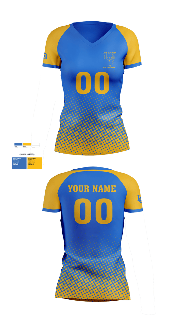 Women's Short Sleeve Vneck Shirt, Lake Quinault High School Volleyball, Women's Volleyball, Teamtime, Team time, sublimation, custom sports apparel, team uniforms, spirit wear, spiritwear, sports uniforms, custom shirts, team store, custom team store, fundraiser sports, apparel fundraiser