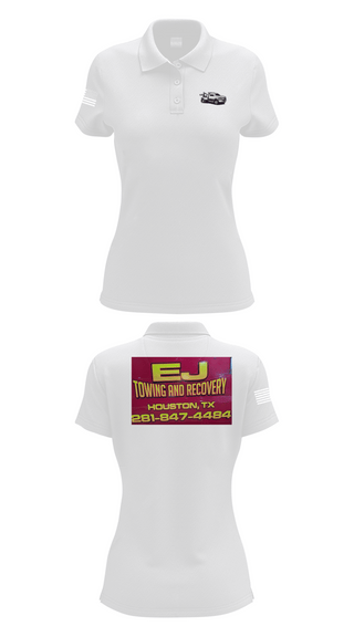 Womens Short Sleeve Performance Polo, EJ TOWING AND RECOVERY, , Teamtime, Team time, sublimation, custom sports apparel, team uniforms, spirit wear, spiritwear, sports uniforms, custom shirts, team store, custom team store, fundraiser sports, apparel fundraiser