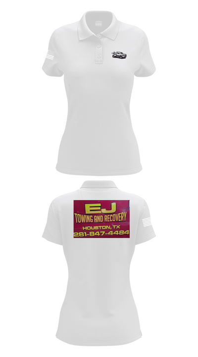 EJ TOWING AND RECOVERY 5748592 Women's Short Sleeve Performance Polo  - 17