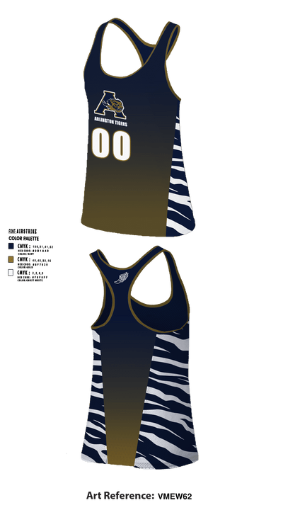 Arlington Tigers 75746520 Women's Track Singlet - 1