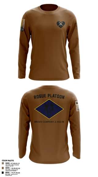 Long Sleeve Performance Shirt, B. CO 2-502, Army, Teamtime, Team time, sublimation, custom sports apparel, team uniforms, spirit wear, spiritwear, sports uniforms, custom shirts, team store, custom team store, fundraiser sports, apparel fundraiser