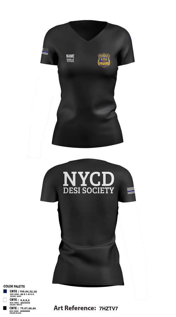 Womens Short Sleeve Vneck Shirt, NYCD DESI SOCIETY, Police, Teamtime, Team time, sublimation, custom sports apparel, team uniforms, spirit wear, spiritwear, sports uniforms, custom shirts, team store, custom team store, fundraiser sports, apparel fundraiser