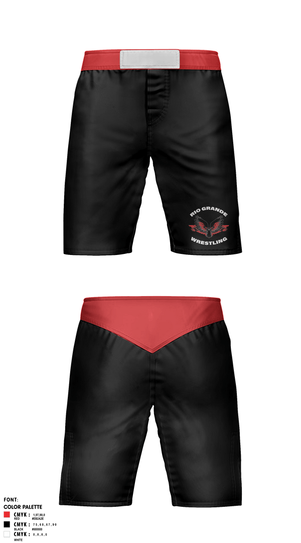 Fight Shorts, Rio Grande high school, Wrestling, Teamtime, Team time, sublimation, custom sports apparel, team uniforms, spirit wear, spiritwear, sports uniforms, custom shirts, team store, custom team store, fundraiser sports, apparel fundraiser
