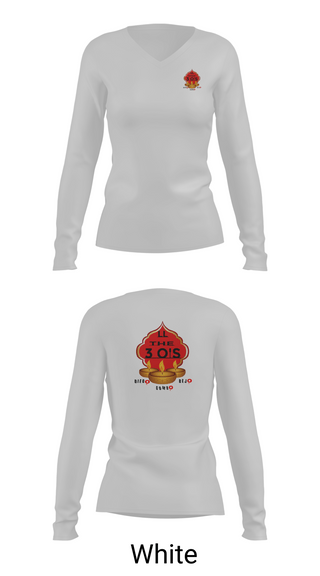 Womens Long Sleeve Vneck Shirt, 3 O's, , Teamtime, Team time, sublimation, custom sports apparel, team uniforms, spirit wear, spiritwear, sports uniforms, custom shirts, team store, custom team store, fundraiser sports, apparel fundraiser