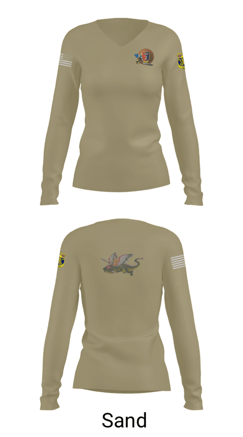 Women's Long Sleeve Vneck Shirt, India Company 3-15, , Teamtime, Team time, sublimation, custom sports apparel, team uniforms, spirit wear, spiritwear, sports uniforms, custom shirts, team store, custom team store, fundraiser sports, apparel fundraiser