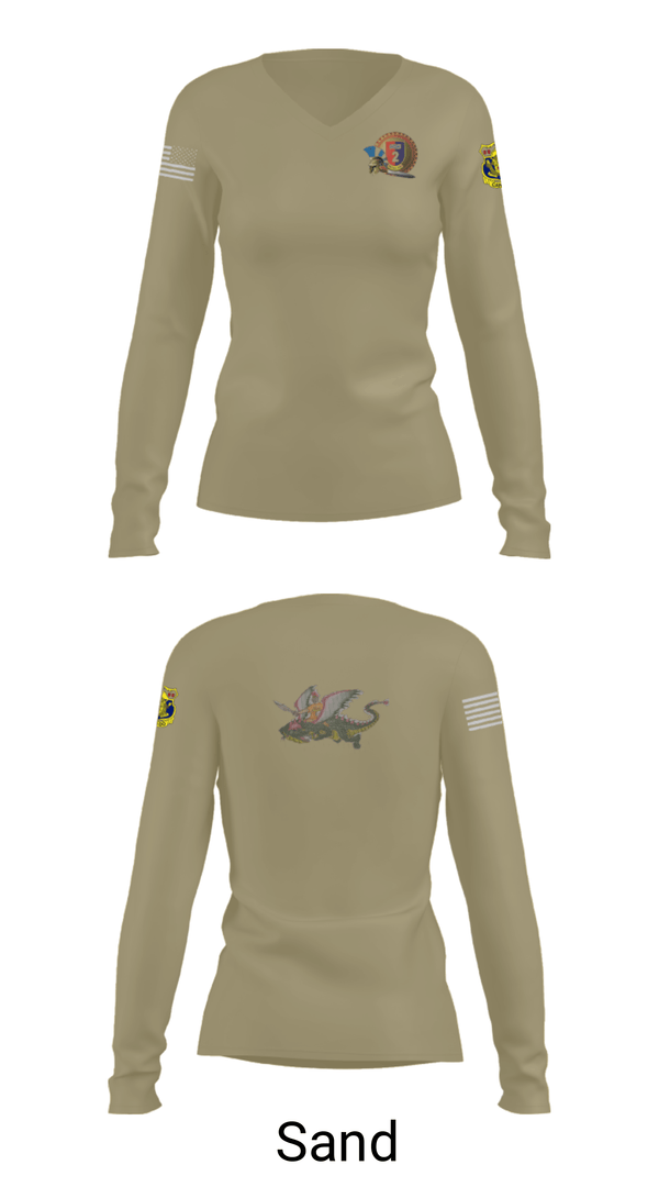 Women's Long Sleeve Vneck Shirt, India Company 3-15, , Teamtime, Team time, sublimation, custom sports apparel, team uniforms, spirit wear, spiritwear, sports uniforms, custom shirts, team store, custom team store, fundraiser sports, apparel fundraiser