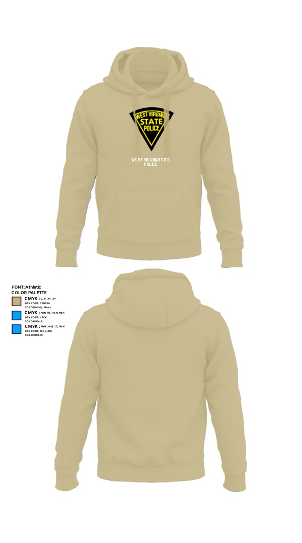 Hoodie, West Virginia State Police, Police, Teamtime, Team time, sublimation, custom sports apparel, team uniforms, spirit wear, spiritwear, sports uniforms, custom shirts, team store, custom team store, fundraiser sports, apparel fundraiser