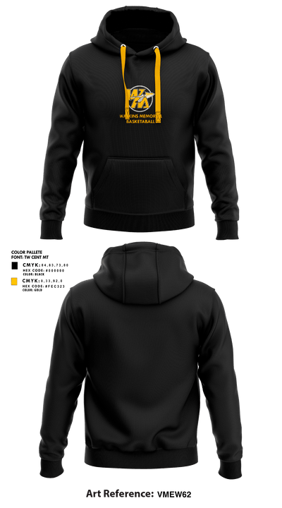 Watkins Memorial High School Basketball 58204886 Hoodie - 1